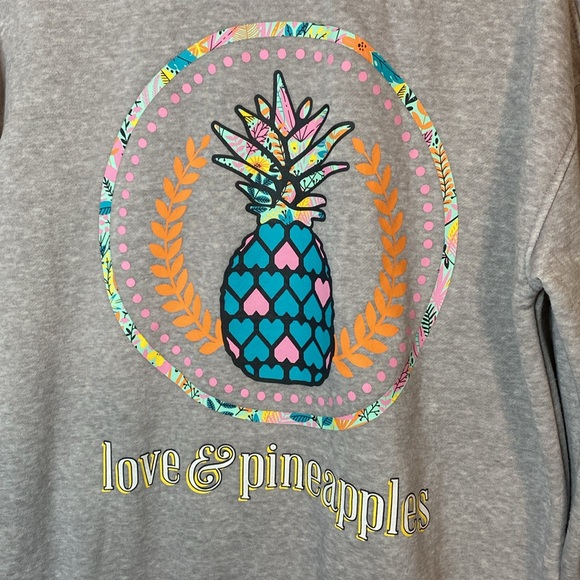 Love and Pineapples Heather Gray Sweatshirt - Picture 5 of 5